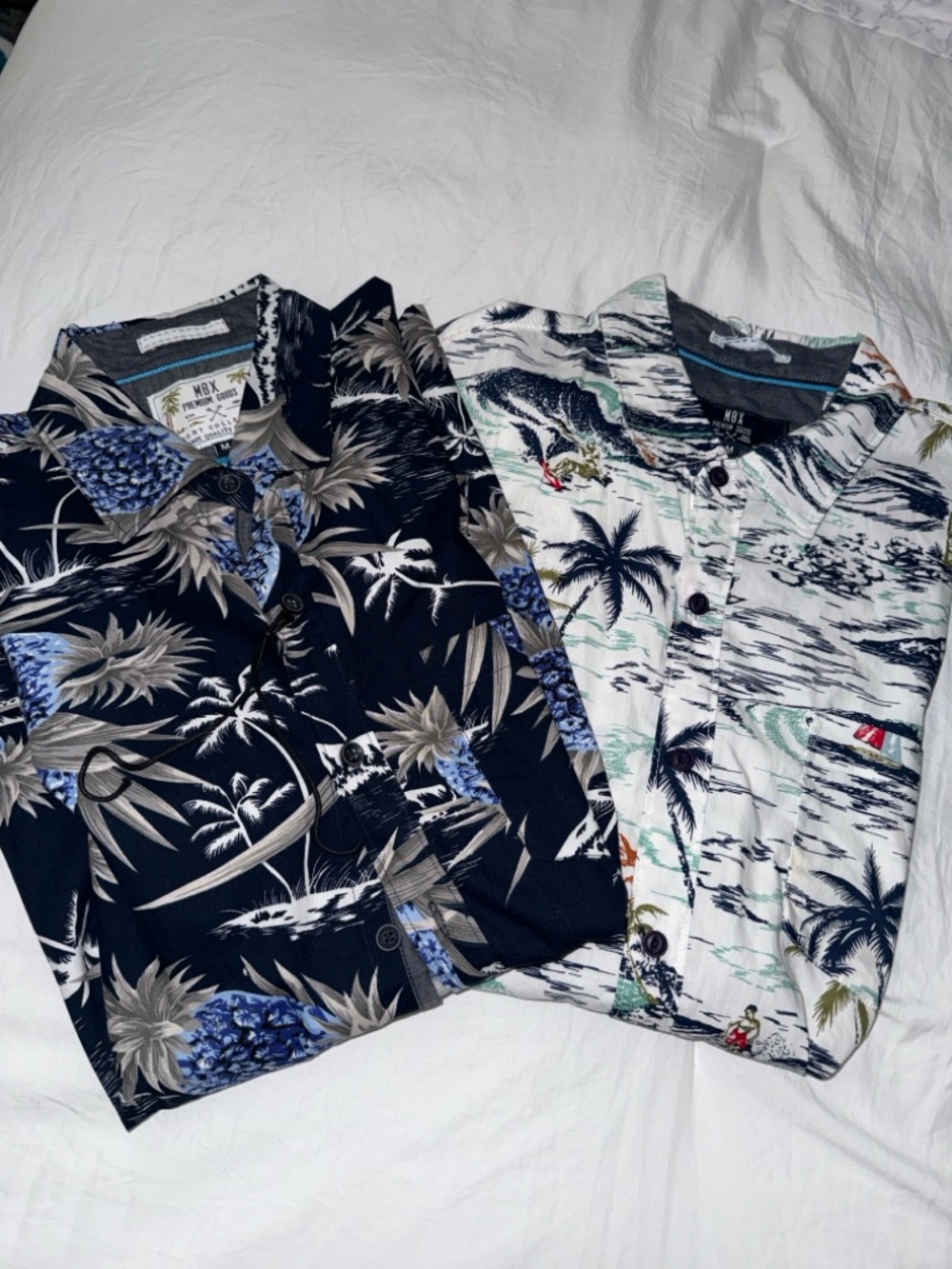 Men’s Vacation Print Short-Sleeve Shirt BUNDLE - Navy & White. BRAND NEW🔥🔥